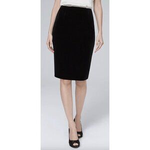 WHITE HOUSE BLACK MARKET Velvet Pencil Skirt Academia Officecore Y2K US 2 Petite
